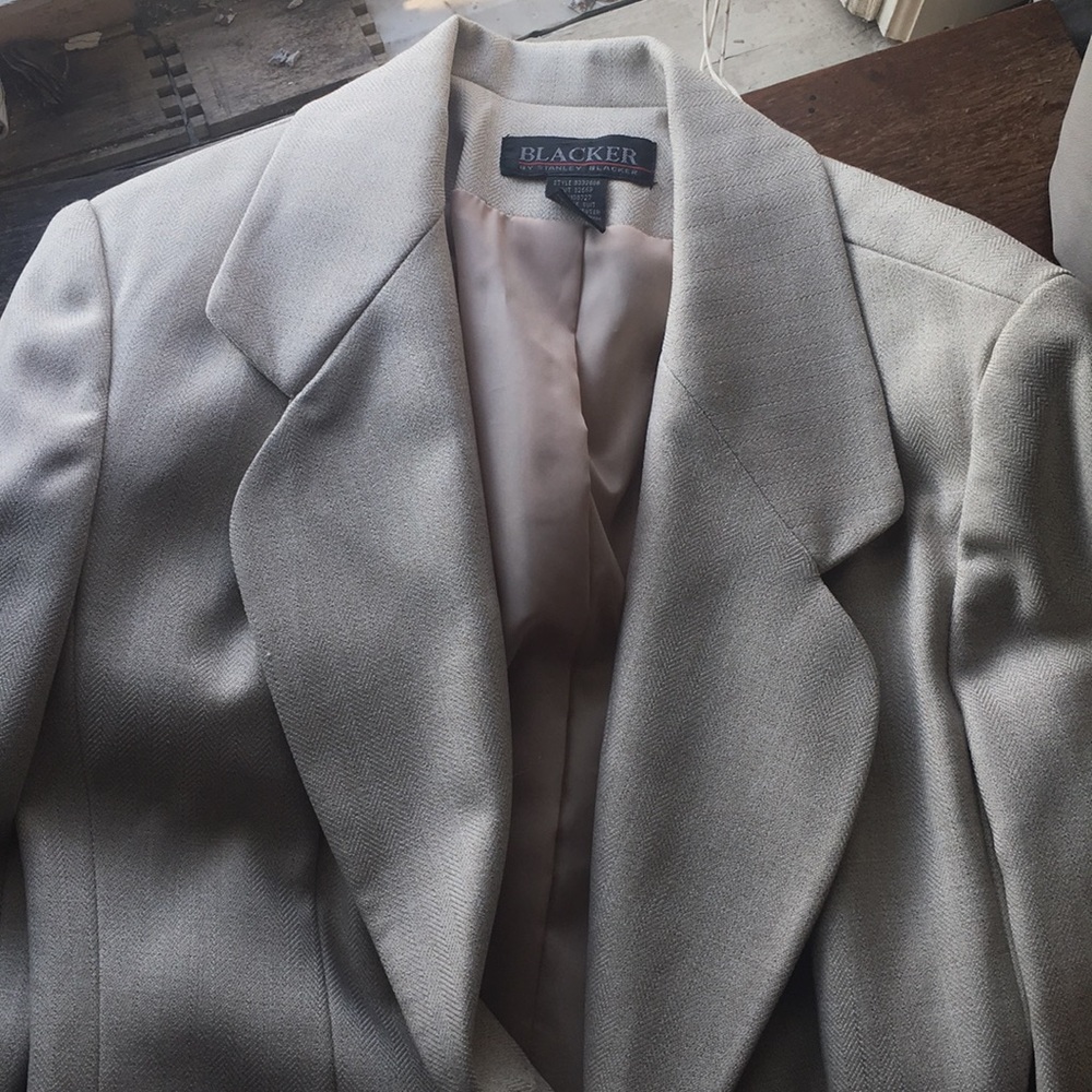 Tan suit jacket